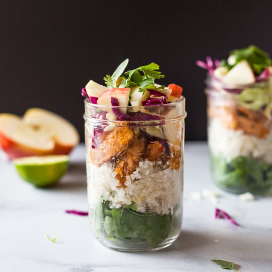 ginger chicken teriyaki bowls - Recipe photo by quinns place