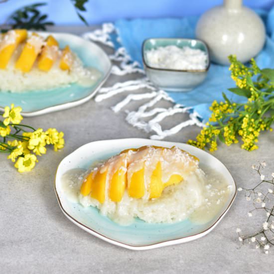 Thai coconut sticky rice with mango - Recipe photo by everyday-delicious.com
