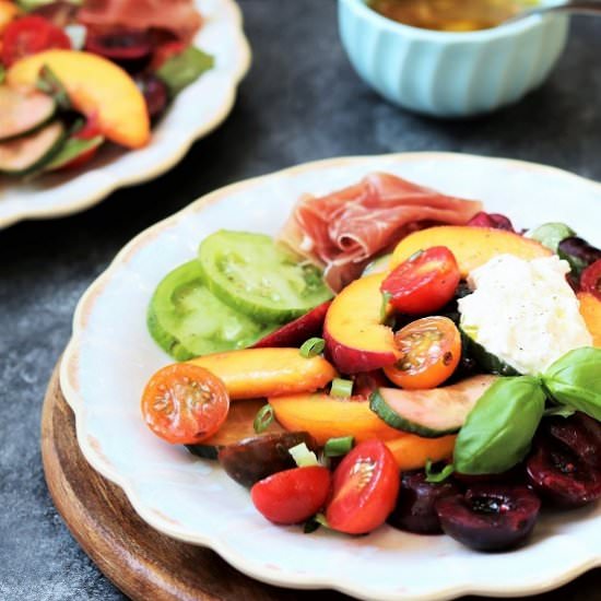 Stone Fruit & Tomato Summer Salad - Recipe photo by Give it Some Thyme