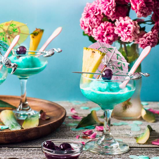 Blue Hawaii Granita - Recipe photo by rhubarbandcod