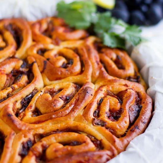 Mushroom Onion Pinwheels - Recipe photo by MunatyCooking