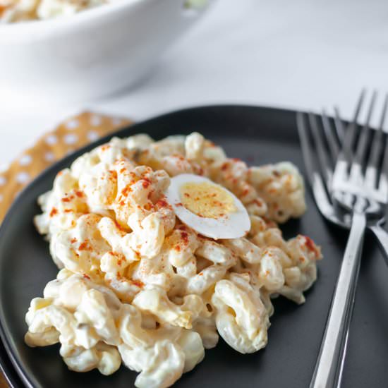 Deviled Egg Macaroni Salad - Recipe photo by megseverydayindulgence