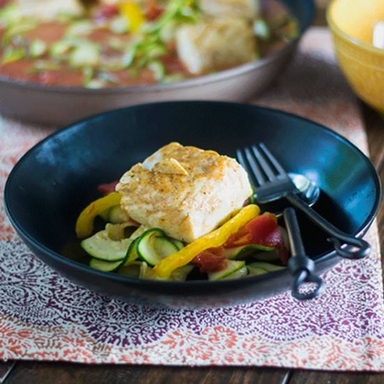 Thai Red Curry Poached Salmon - Recipe photo by Feed Your Soul