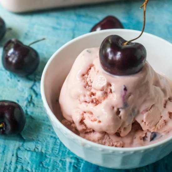 Low Carb Black Cherry Ice Cream - Recipe photo by MyLifeCookbook