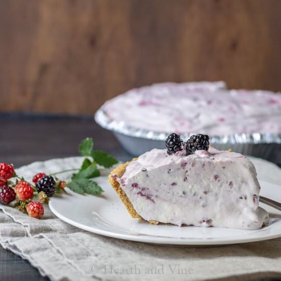 Wild Black Raspberry Ice Cream Pie - Recipe photo by hearthandvine