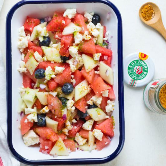 Watermelon Cucumber Salad - Recipe photo by garlic and zest