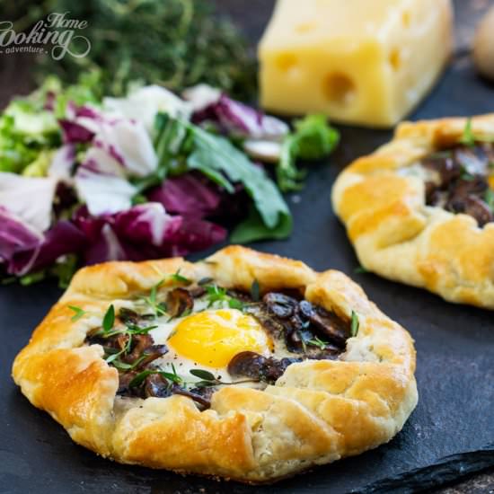 Mushroom Egg Galette - Recipe photo by Home Cooking Adventure