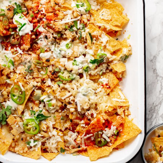 Mexican Street Corn Nachos - Recipe photo by FamilyStyle Food