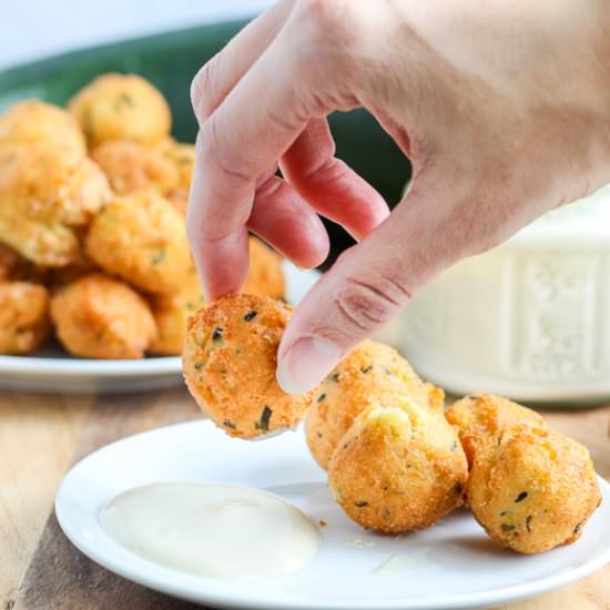 Zucchini Hush Puppies - Recipe photo by SugarSpicesLife