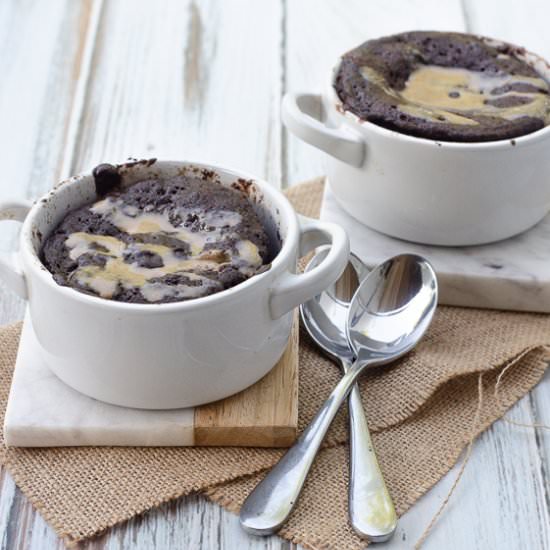 Almond Butter Chocolate Mug Cake - Recipe photo by theharvestskillet