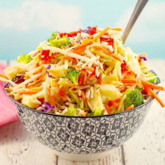 Artichoke & Red Pepper Coleslaw - Recipe photo by Food Meanderings