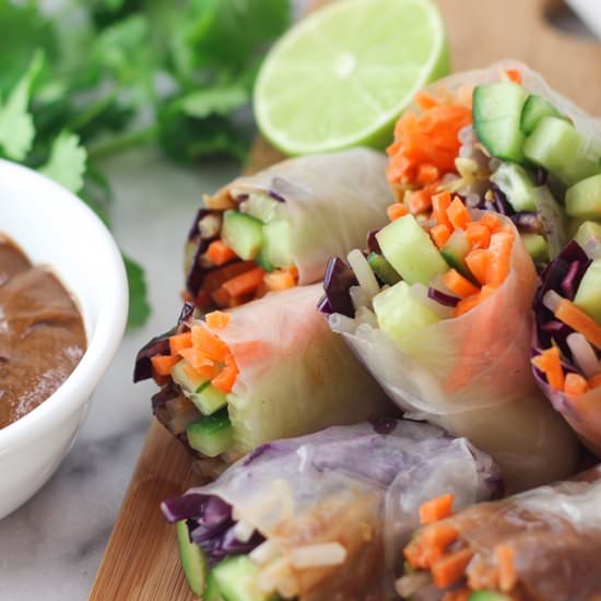 How To Make Cucumber Spring Rolls - Recipe photo by Miss Nutritionista