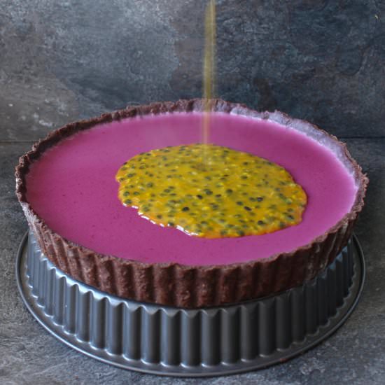 Blackberry Panna Cotta Tart - Recipe photo by thefoodiejourney