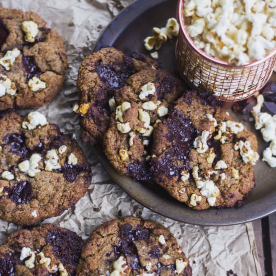 Popcorn and Dark Chocolate Cookies - Recipe photo by Pheebs Foods