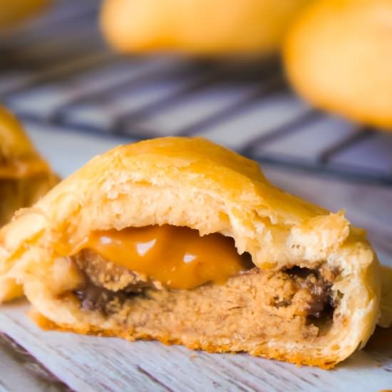 Caramel Peanut Butter Cup Crescents - Recipe photo by Thisisnotdietfood