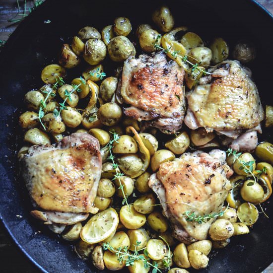 one pan greek lemon chicken - Recipe photo by calm eats
