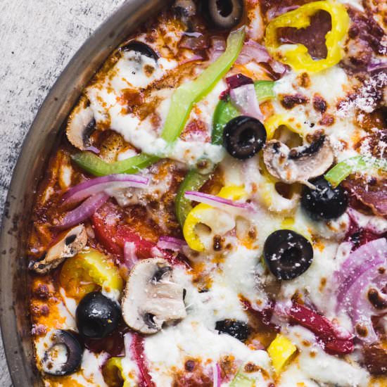 Supreme Pizza Chicken Skillet - Recipe photo by theviewfromgreatisland
