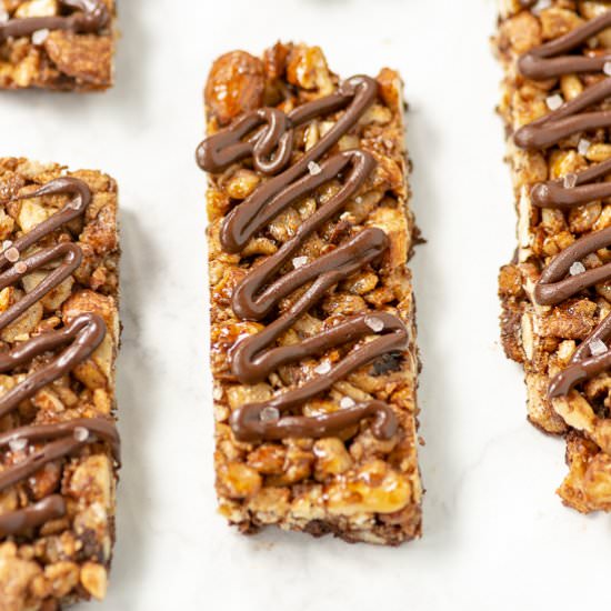 Dark Chocolate Sea Salt Nut Bars - Recipe photo by Queen of My Kitchen