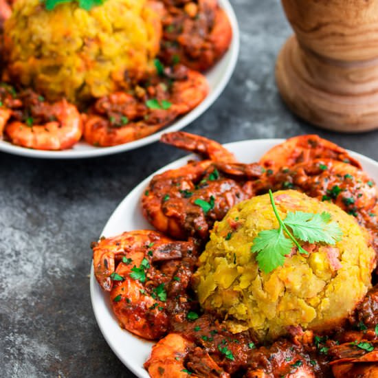 Mofongo con Camarones - Recipe photo by Kitchen De Lujo