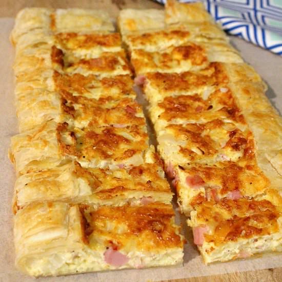 Ham and Cheese Puff Pastry Quiche - Recipe photo by thelinkssite
