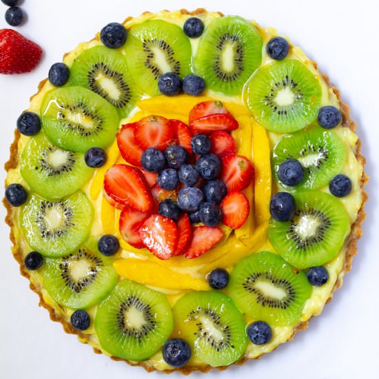 Summer Fruit Custard Tart - Recipe photo by ikneadtoeat