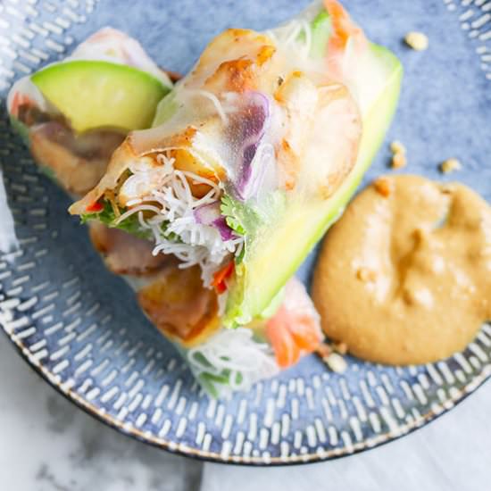 Shrimp and Avocado Spring Rolls - Recipe photo by NOMasteKitchen