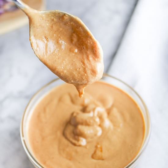 Spicy Thai Peanut Sauce - Recipe photo by NOMasteKitchen