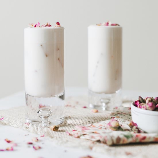 Rose Water Ramos Gin Fizz - Recipe photo by jojotastic