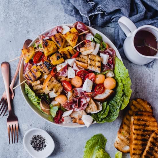 Fruit Cold Cut Panzanella Salad - Recipe photo by PlayfulCooking
