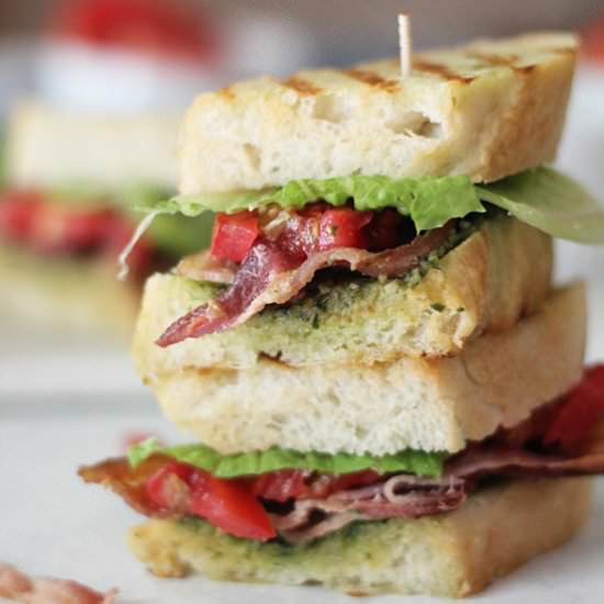 BLT Sandwich with Pesto Sauce - Recipe photo by suebeehomemaker