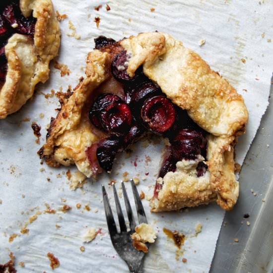 Rustic Cherry Galettes - Recipe photo by thymeforbreakfast
