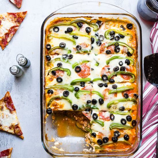 Low Carb Pizza Zucchini Lasagna - Recipe photo by foodfaithfitness