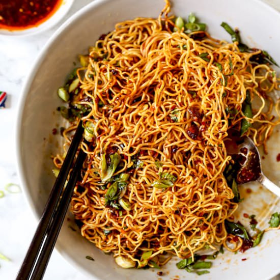 Pan Fried Noodles With Chili Crisp - Recipe photo by misspickledplum