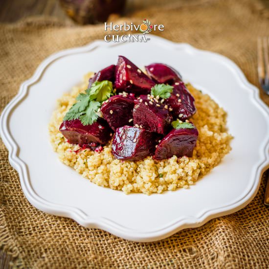 Sous-Vide Roasted Beetroot Salad - Recipe photo by Herbivore Cucina