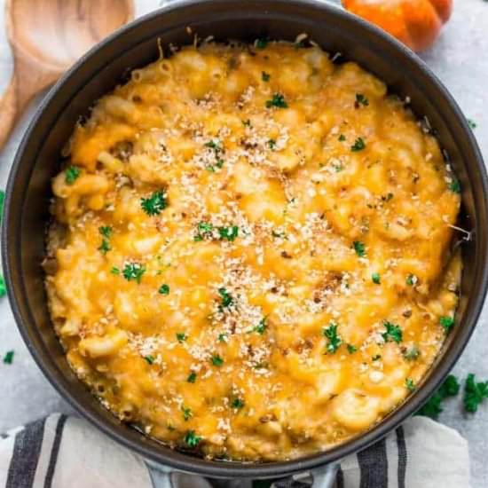 Pumpkin Stovetop Macaroni & Cheese - Recipe photo by LifemadeSweeter