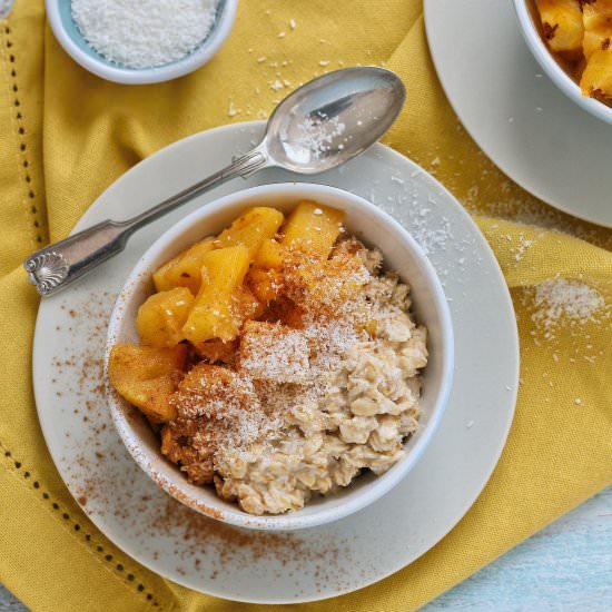 Stewed pineapple overnight oats - Recipe photo by vanillafrost4