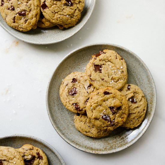 Toffee Espresso Chocolate Cookies - Recipe photo by thewoodandspoon