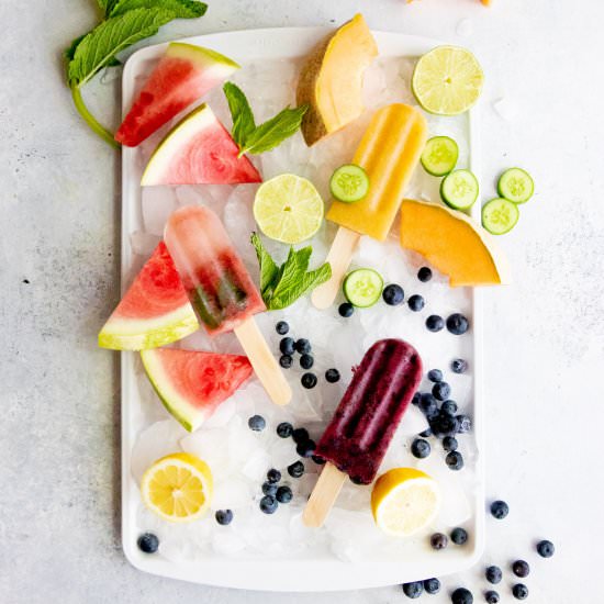 Healthy Frozen Fruit Pops - Recipe photo by wholefully
