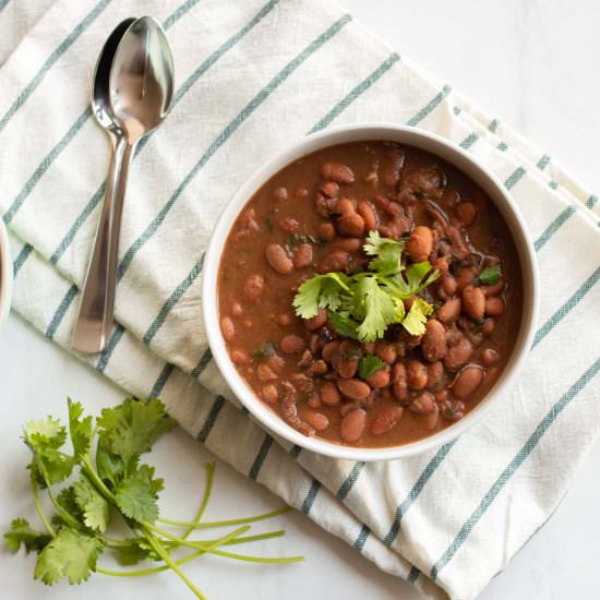 Instant Pot Charro Beans - Recipe photo by awayfromthebox