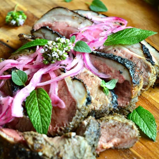 Grilled Lamb with Mint Marinade - Recipe photo by thisishowicook