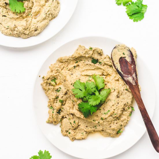 Easy Oil-Free Babaganoush - Recipe photo by sproutingzeneats