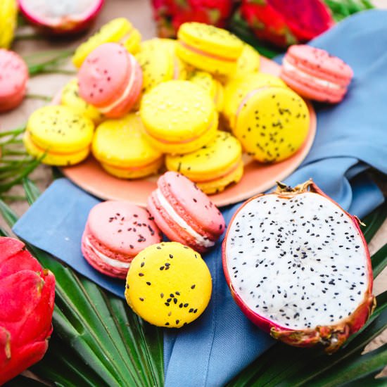 Dragonfruit Macarons - Recipe photo by proper