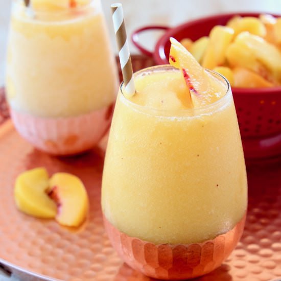 Frozen Peach Sangria - Recipe photo by Whitney Bond