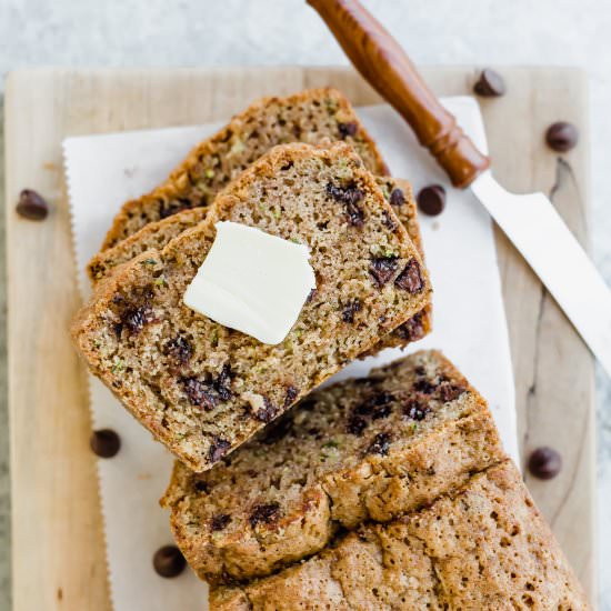 Chocolate Chip Zucchini Bread - Recipe photo by Salt and Baker