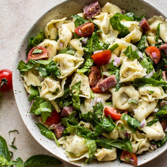 Spinach Tortellini Salad - Recipe photo by saltandlavender