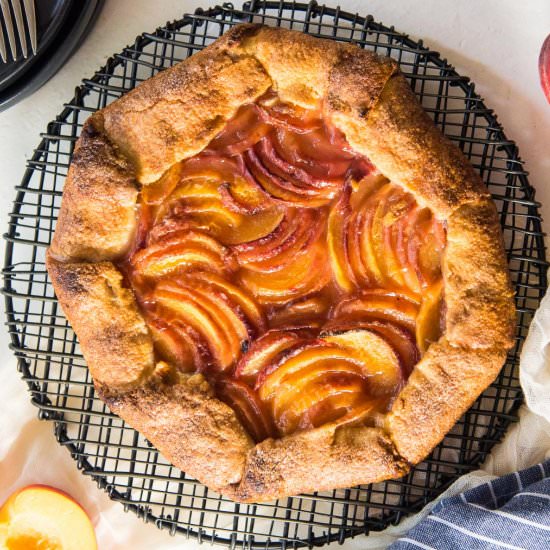 Easy Peach Galette - Recipe photo by The Flavor Bender