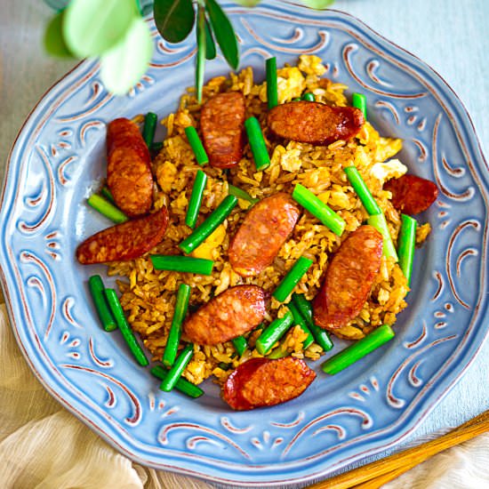 Fried Rice With Chorizo And Garlic - Recipe photo by cookingwithlei