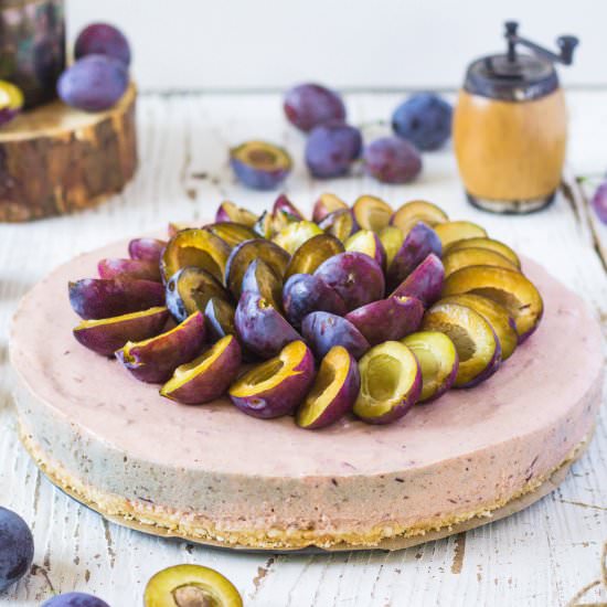 No bake Plum Cheesecake - Recipe photo by Blondie-ish at kitchen