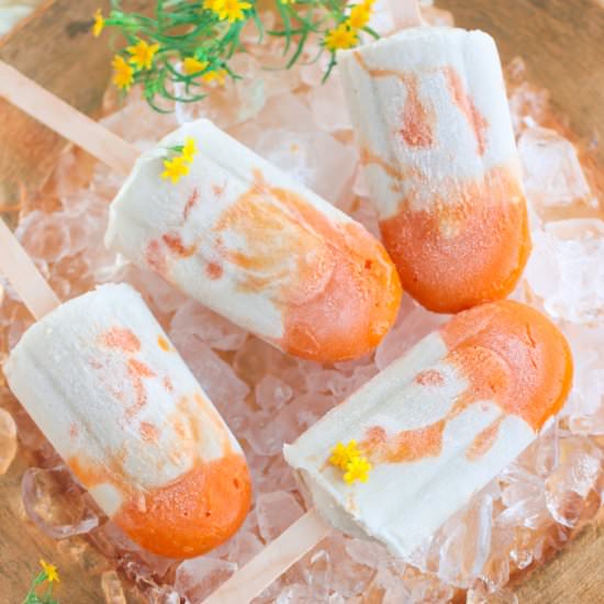 Apricot Chamomile Cream Popsicles - Recipe photo by VeganVigilante