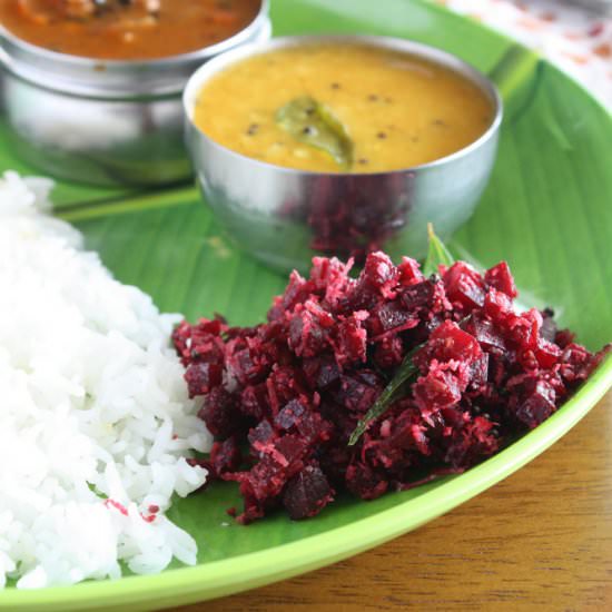 Beetroot Poriyal/Thoran - Recipe photo by sandhiya